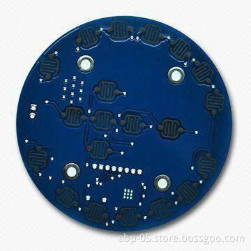 2-layered PCB with Carbon Keypad and Blue Solder Mask